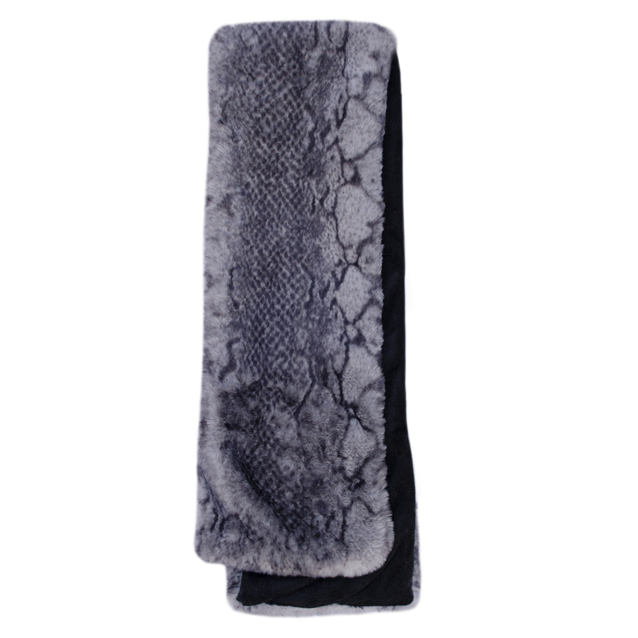 Faux Rex Rabbit Fur Pull-Through Scarf