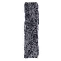 Black Frost Faux Rex Rabbit Fur Infinity Loop