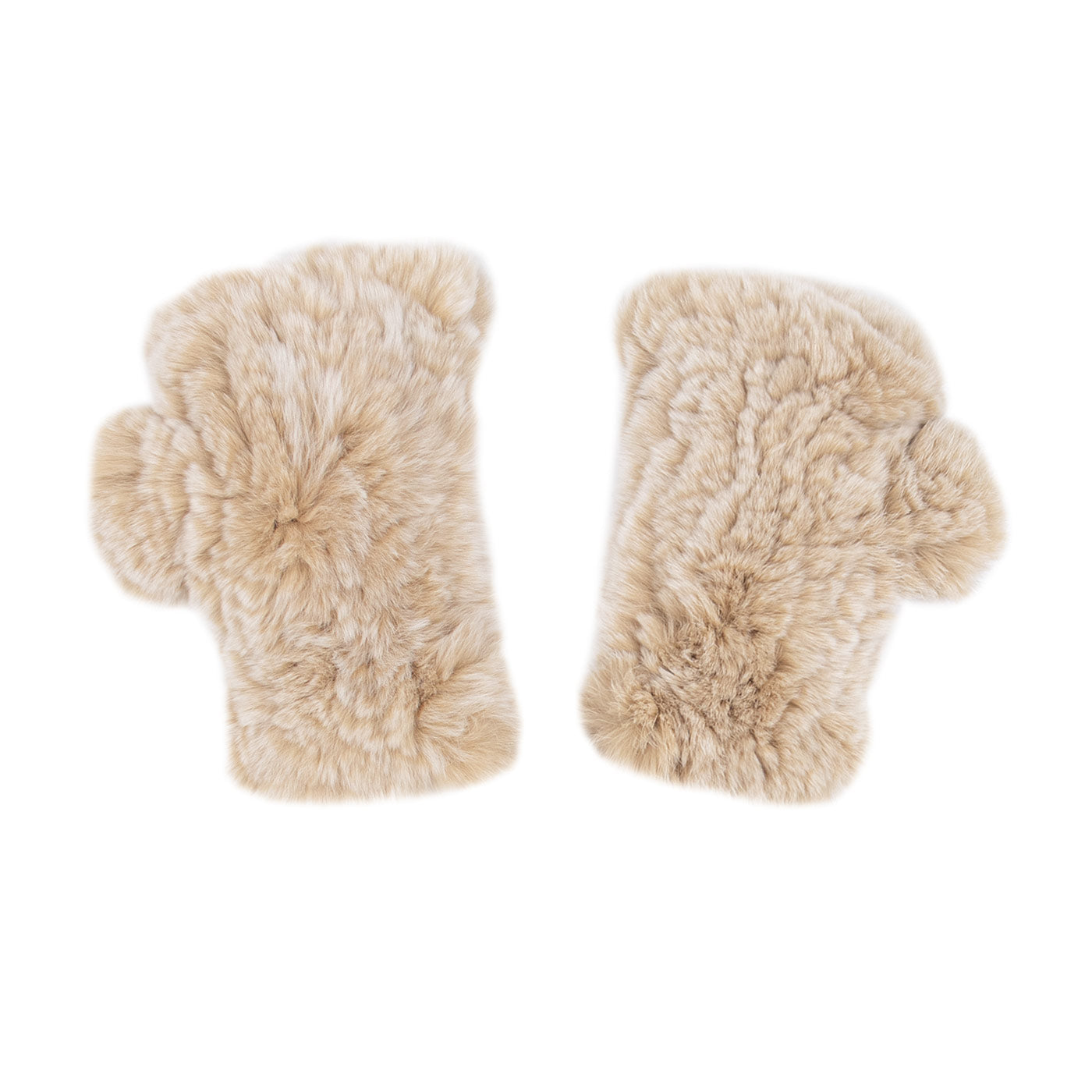 Rex Rabbit Fur Texting Mittens