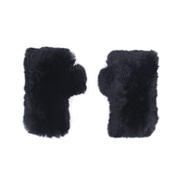 Sheared Rabbit Fur Texting Mittens