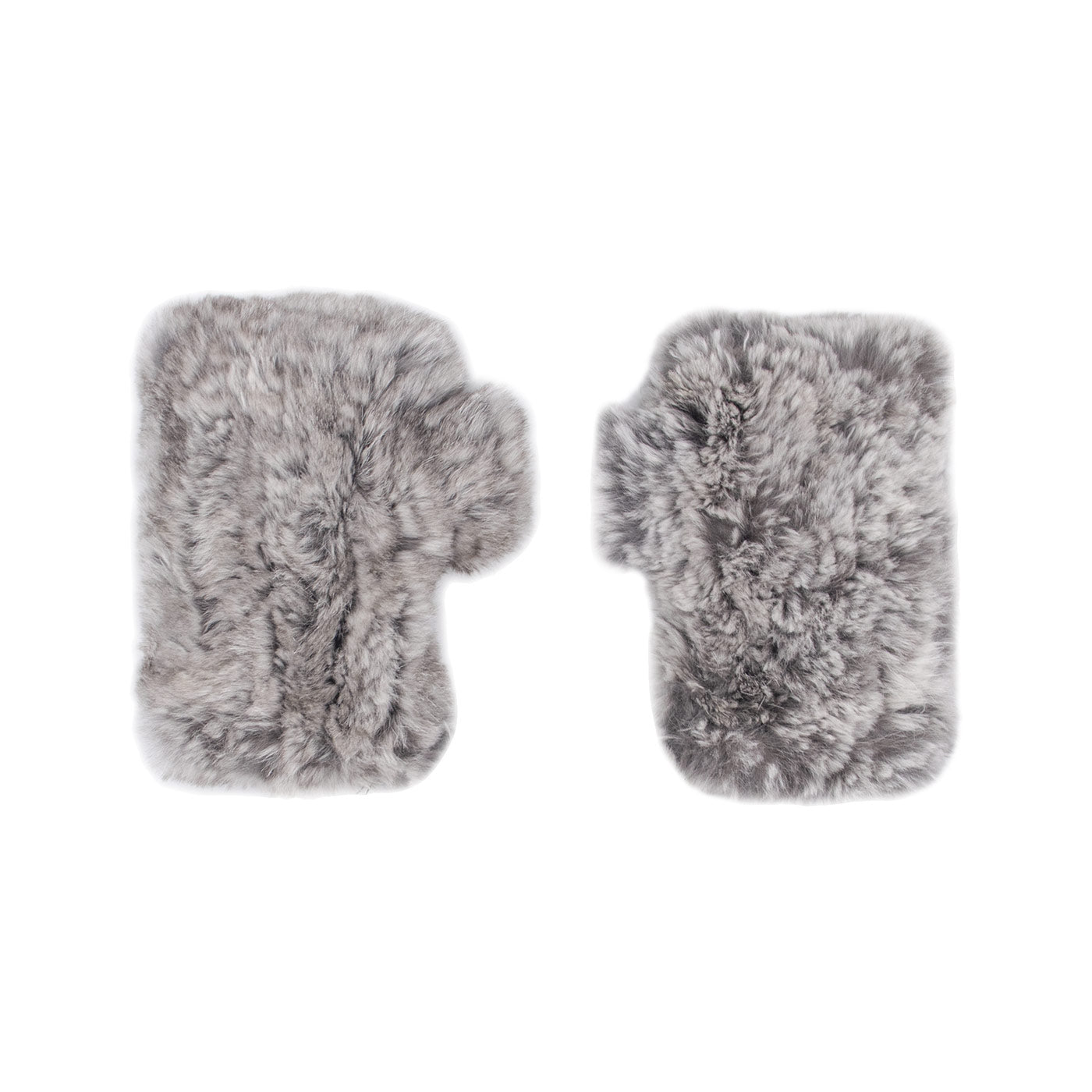 Sheared Rabbit Fur Texting Mittens