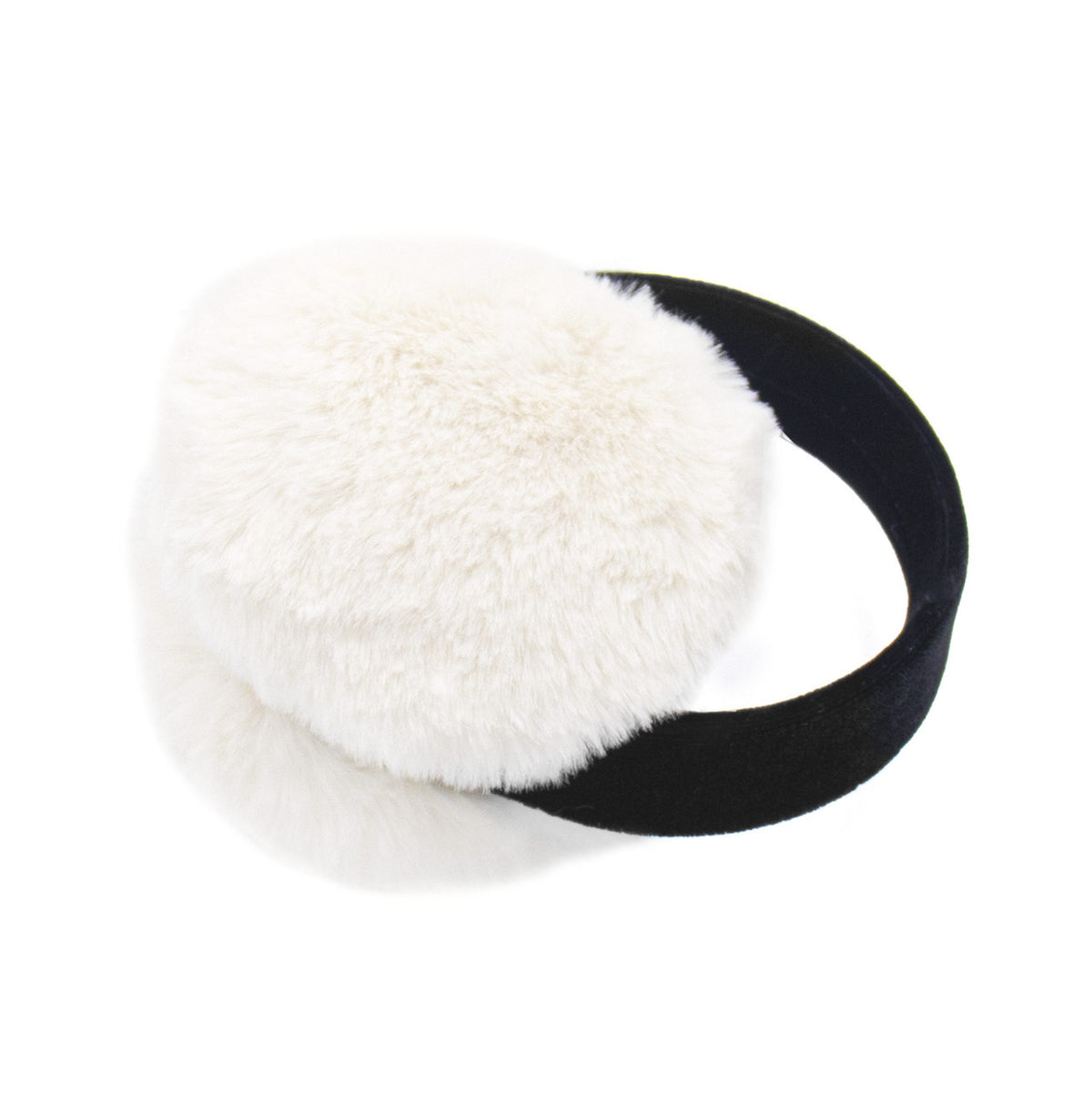 Faux Fur Earmuffs with Snakeskin Band, 11.5 Inch Band, Winter Accessory Mink Fur Earmuffs with Velvet Band – Elegant Winter  main image 4