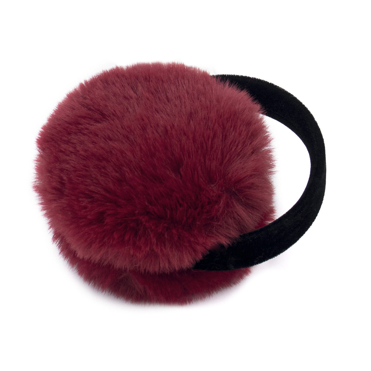 Faux Rex Rabbit Fur Earmuffs with Velvet Band