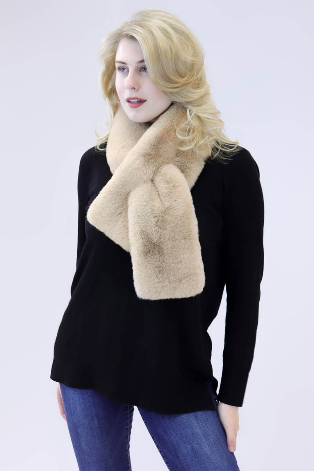 Faux Rex Rabbit Fur Pull-Through