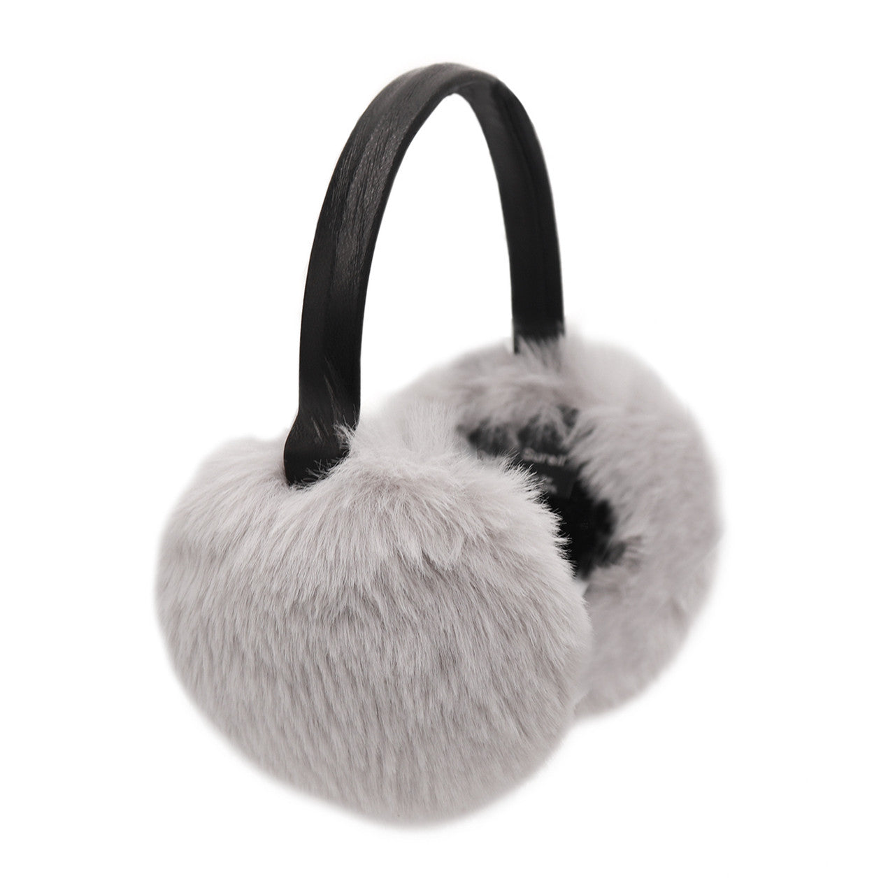 Gray Faux Fur Adjustable Earmuffs