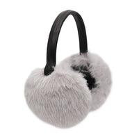 Gray Faux Fur Adjustable Earmuffs