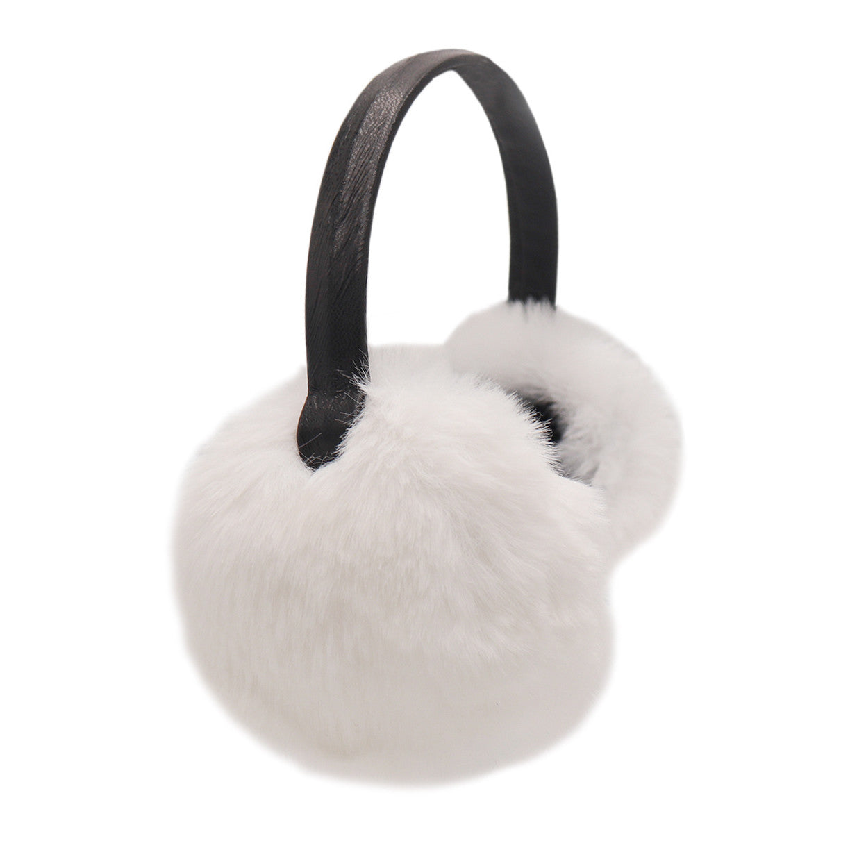 White Faux Fur Adjustable Earmuffs