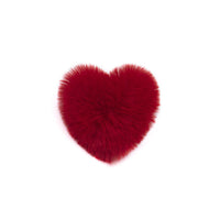 Faux Fur Heart Shaped Hair Tie