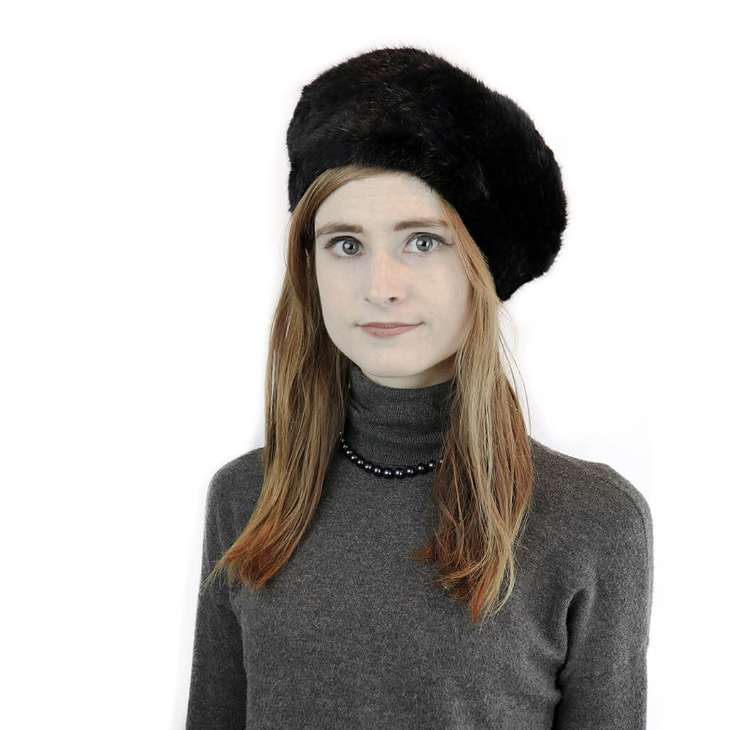 Mink Knit Beret