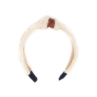 Pleather Hairband with Faux Fur