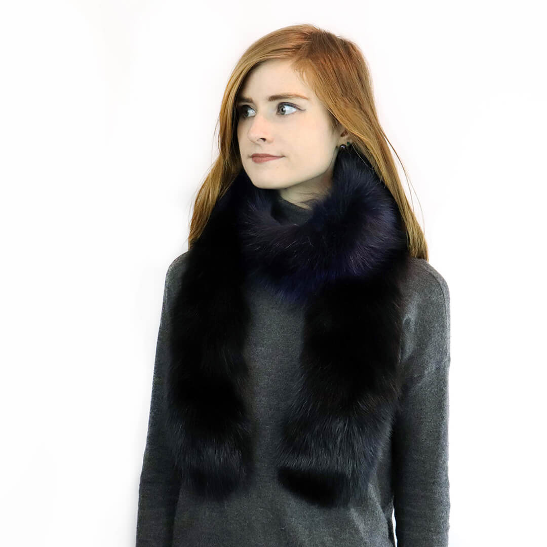 Fox Fur Boa with Velvet Lining | Luxurious Wedding Accessory 
