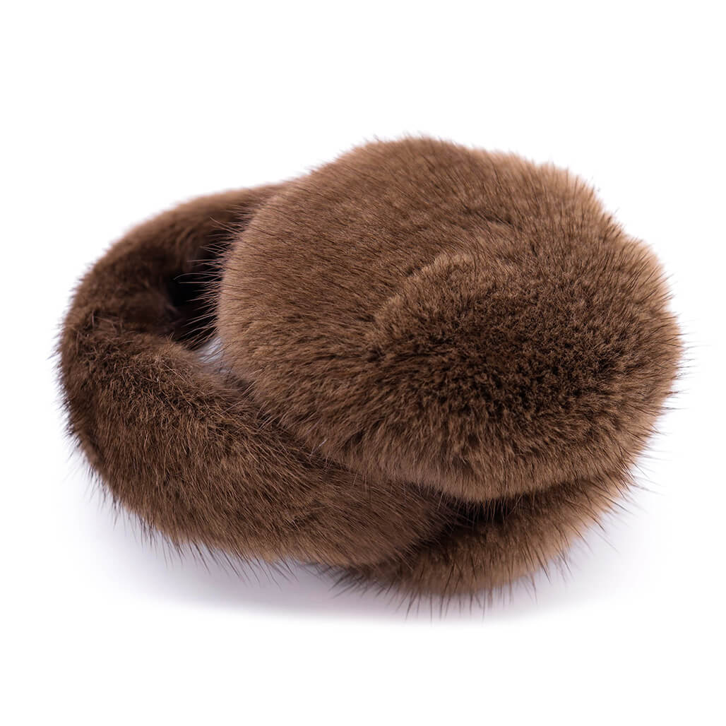 Mink Fur Earmuffs with Halo Band