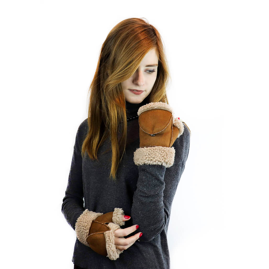 Sherpa Flip Top Mittens