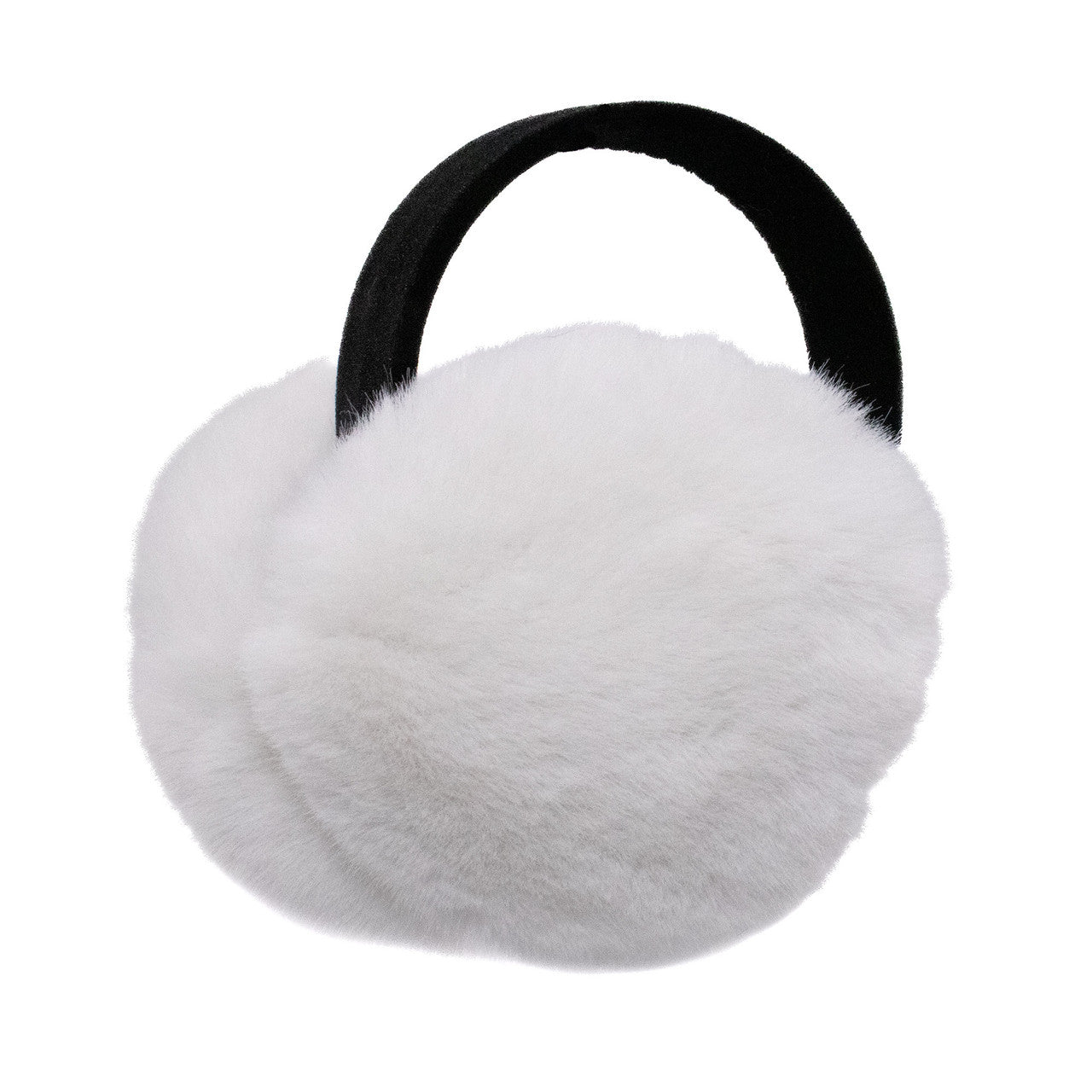 White Faux Mink Earmuffs