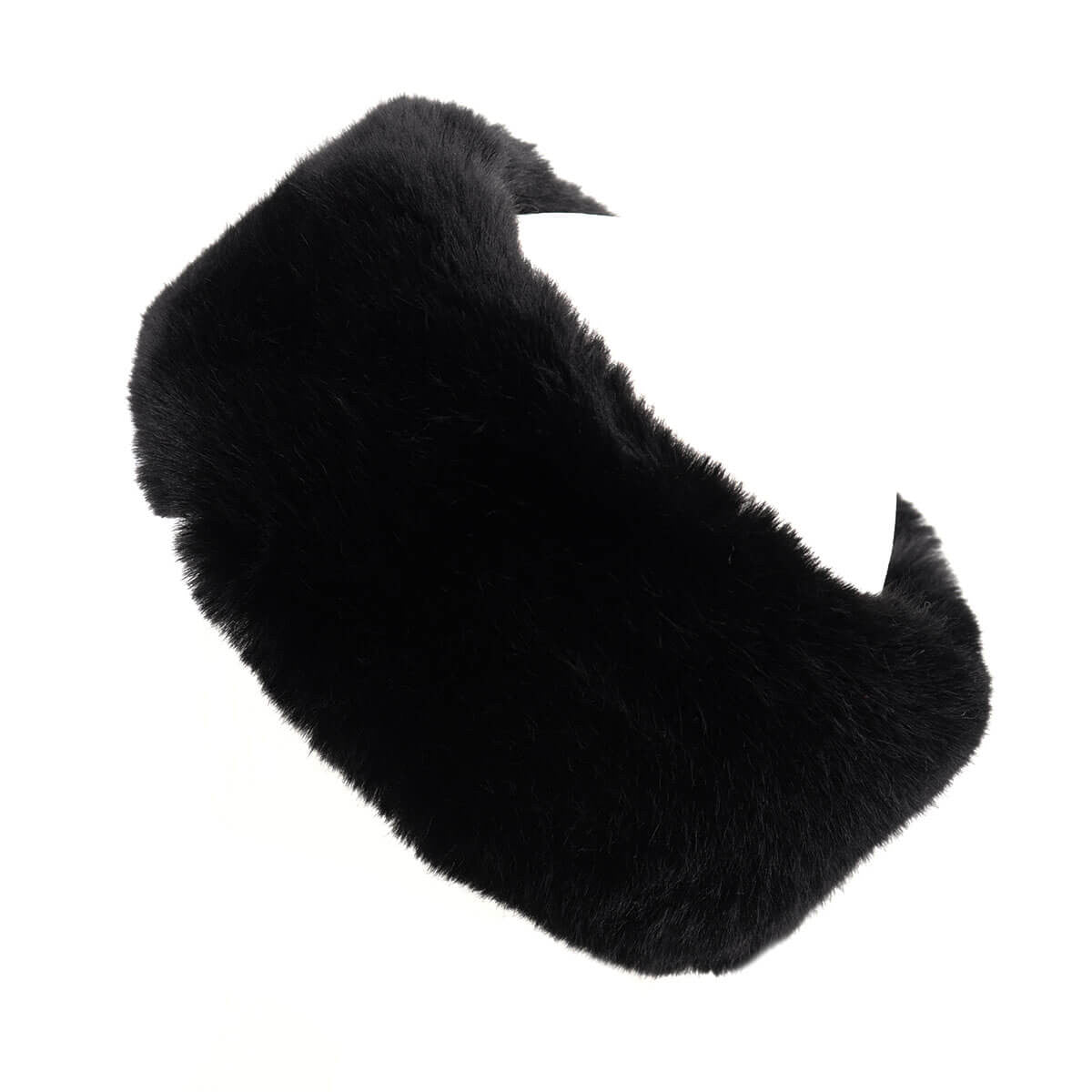 Mink headband Velcro closure The double-sided fur headband features a Velcro-adjustable  main image 2
