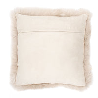 Shearling Sheepskin Pillow Beige