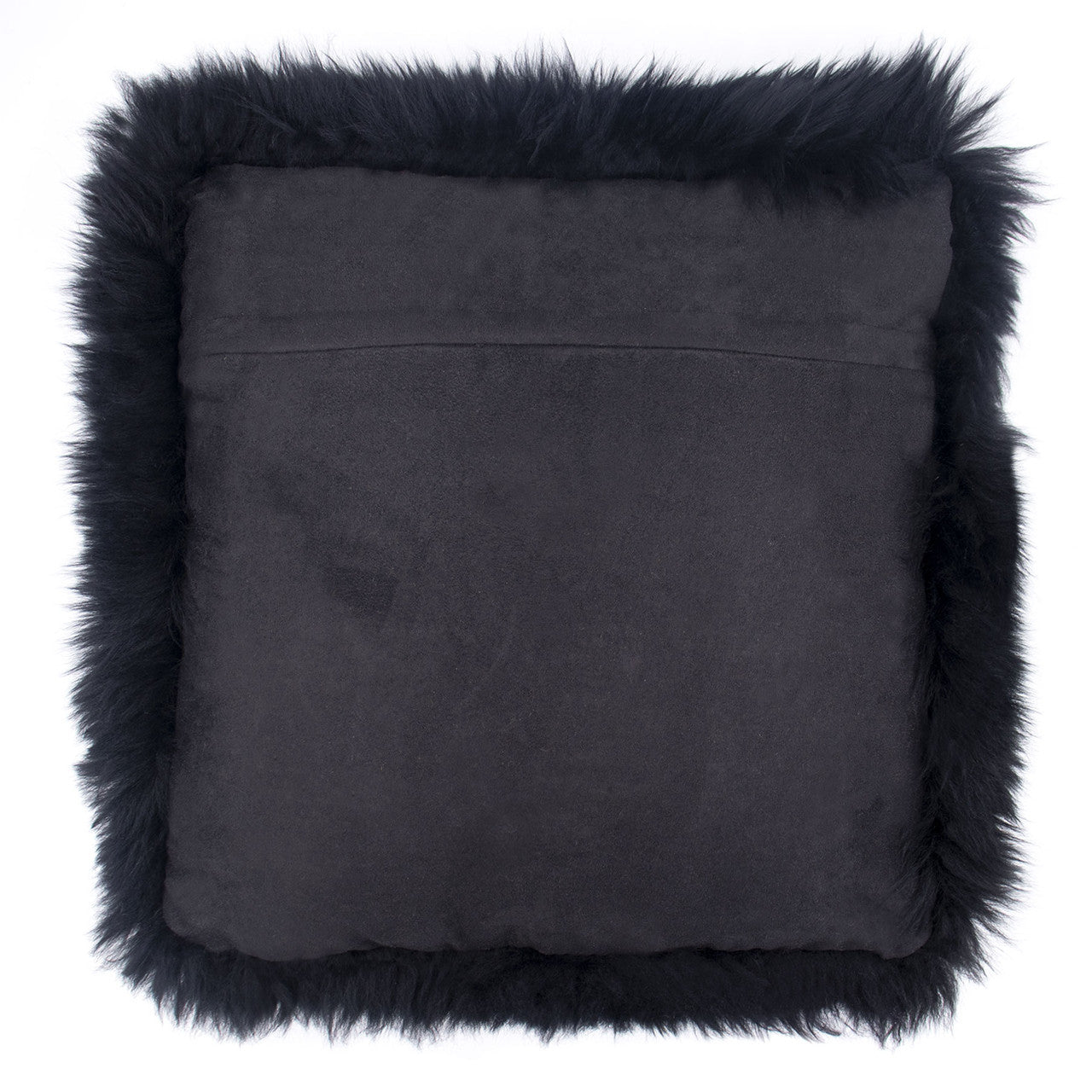 Shearling Sheepskin Pillow Black