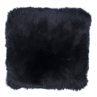 Shearling Sheepskin Pillow Black