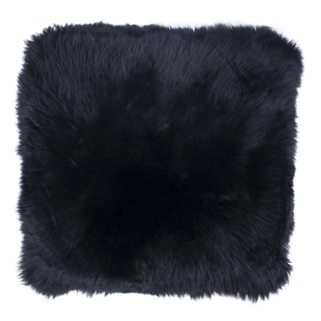 Shearling Sheepskin Pillow Black