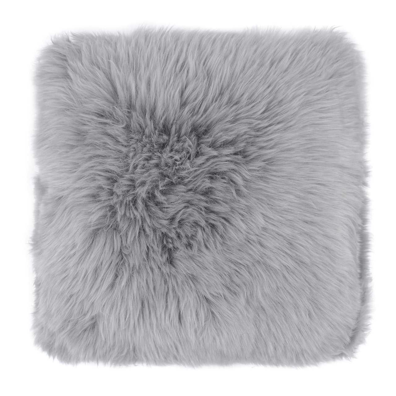 Shearling Sheepskin Pillow Grey