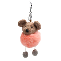 Rex Rabbit Fur Mouse Keychain