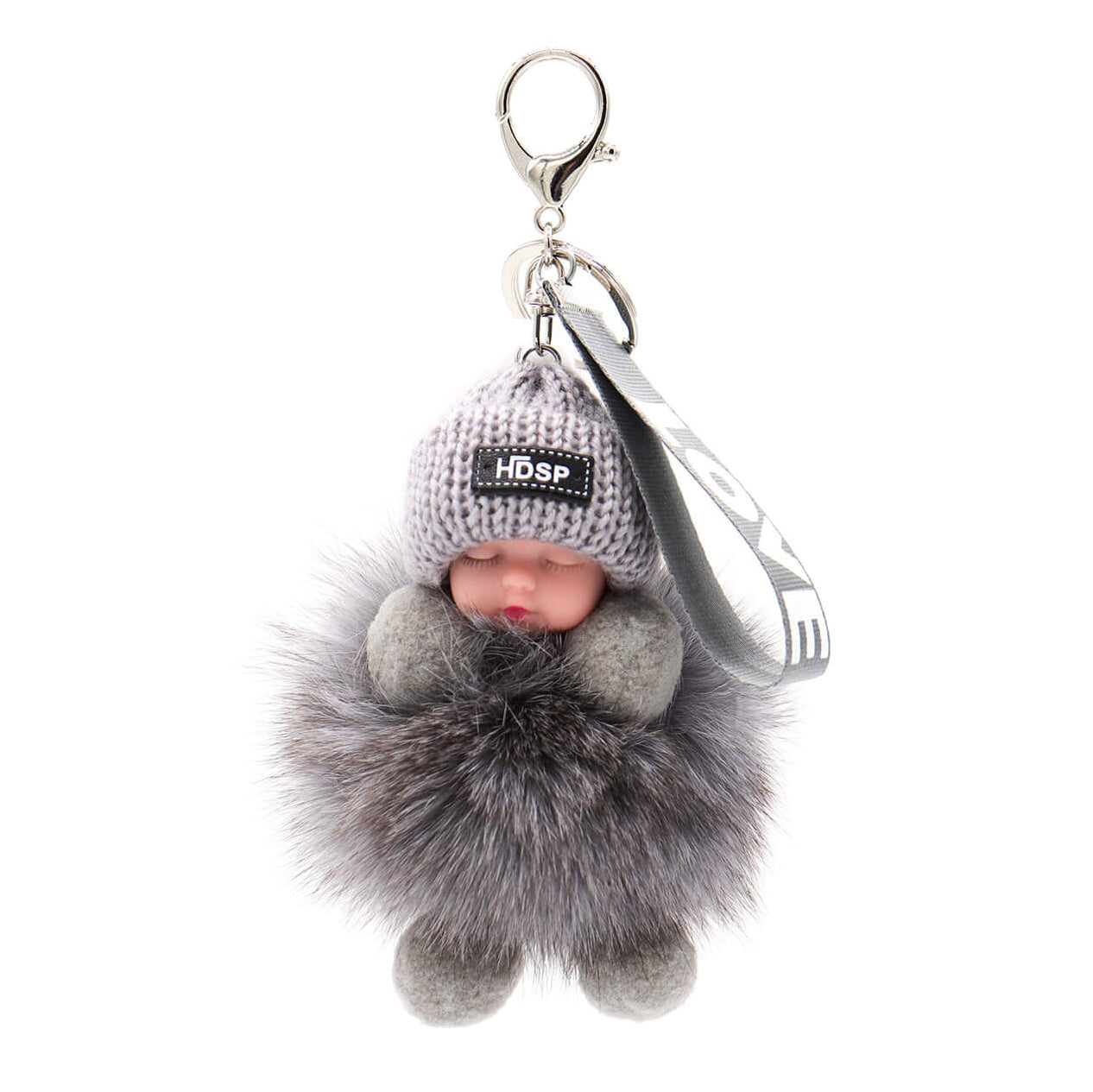 Fox Fur Baby Keychain