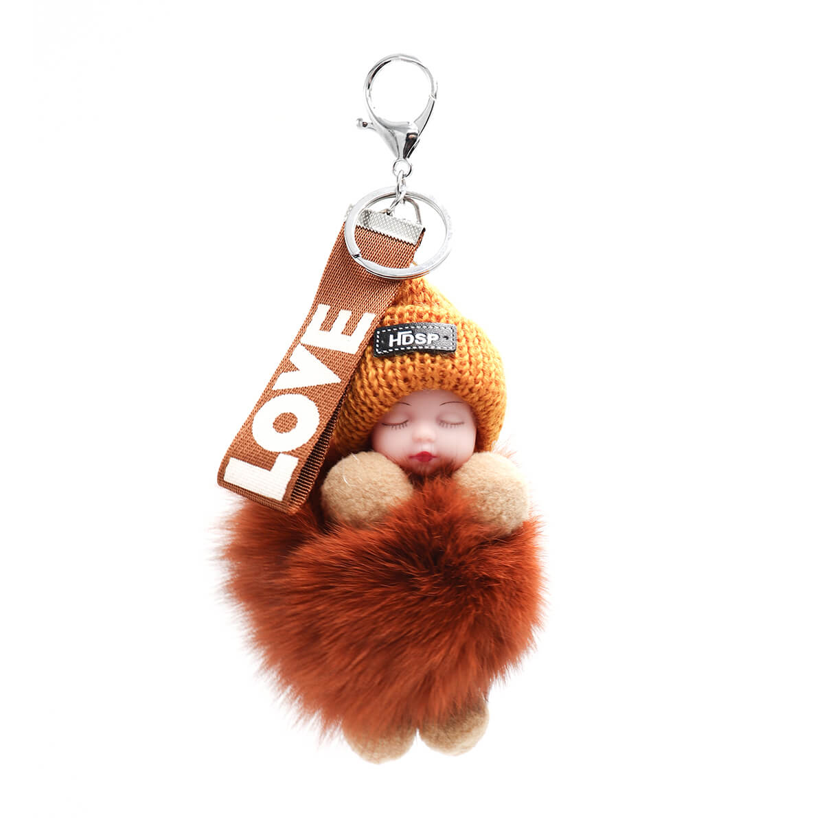 Fox Fur Baby Keychain