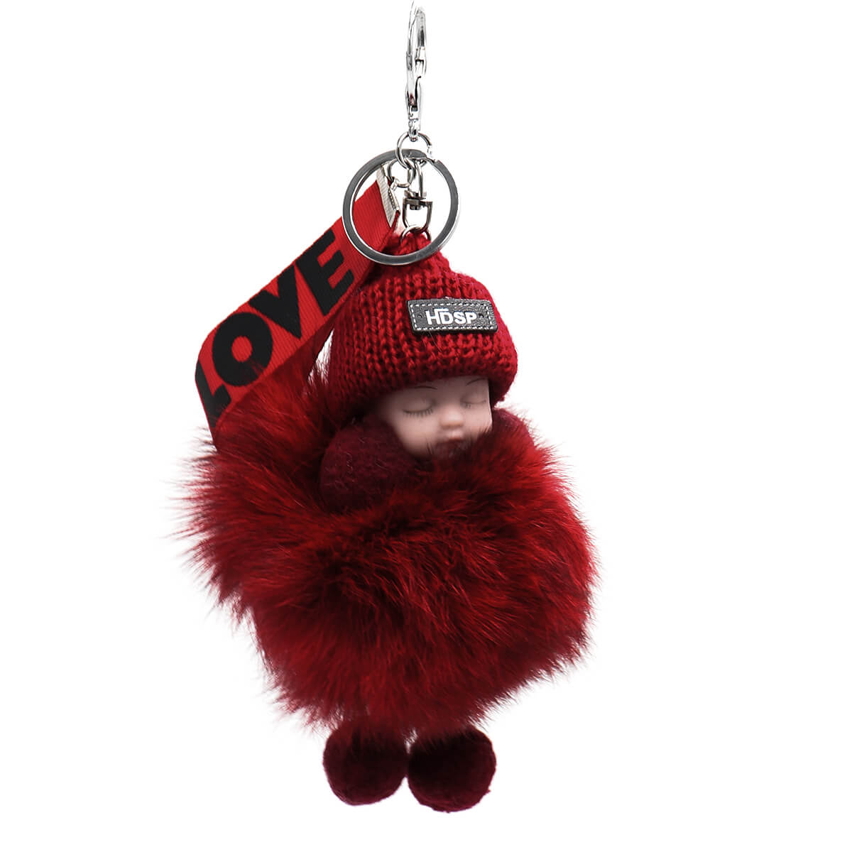 Fox Fur Baby Keychain