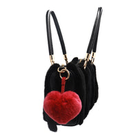 Rex Rabbit Heart Keychain With Pleather Strap