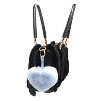 Rex Rabbit Heart Keychain With Pleather Strap