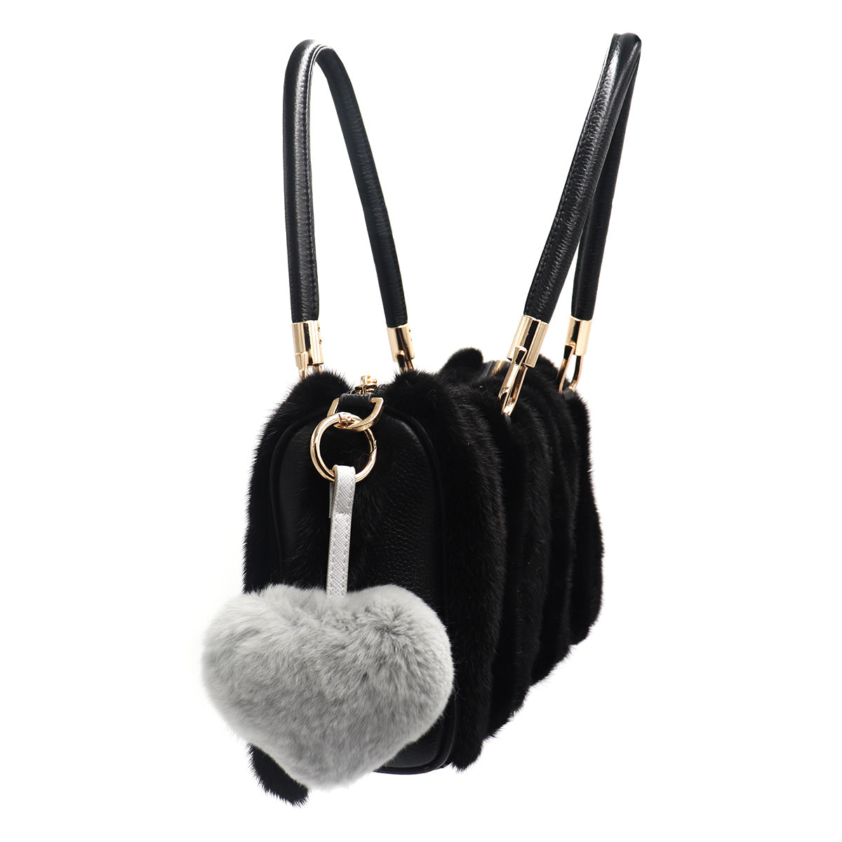 Rex Rabbit Heart Keychain With Pleather Strap