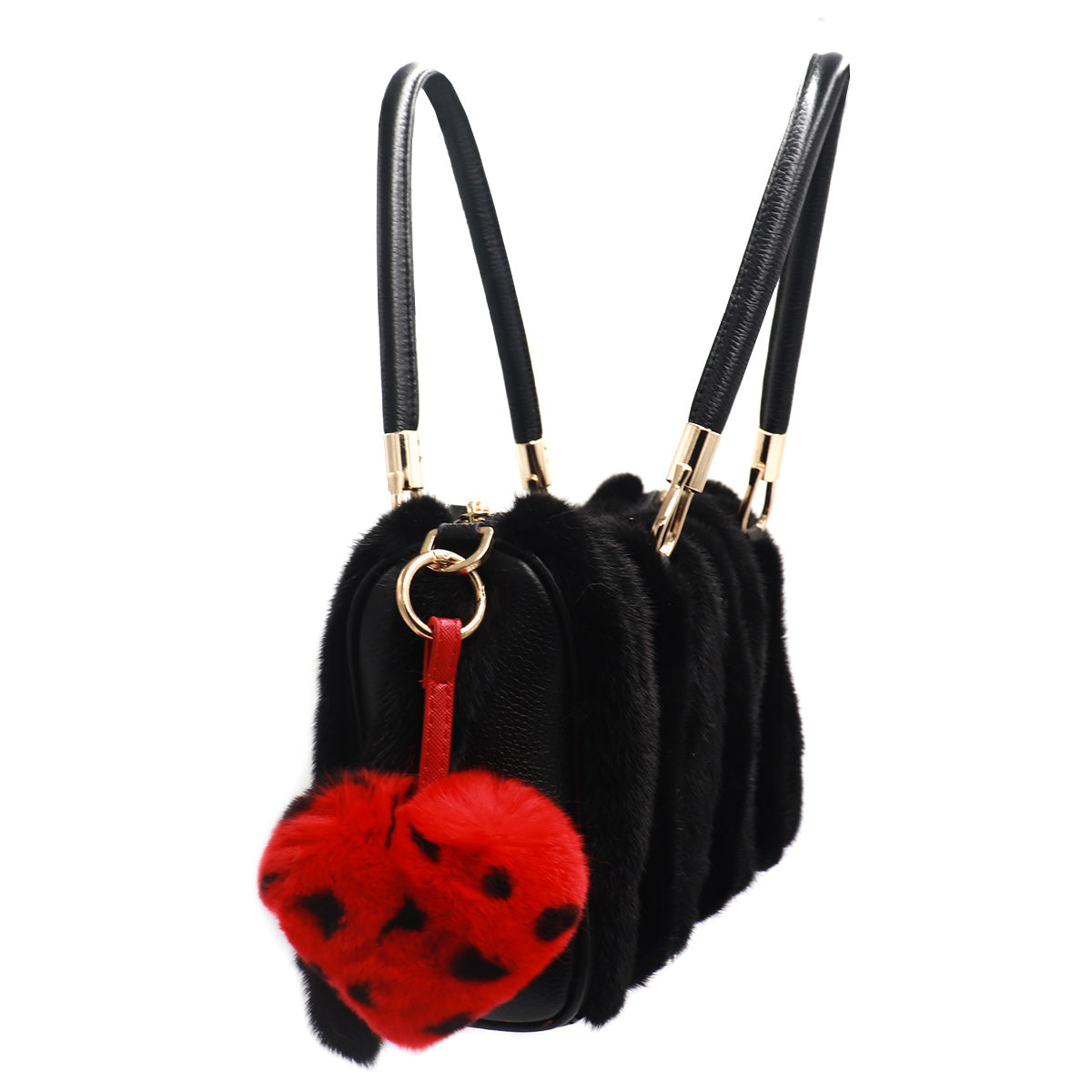 Rex Rabbit Heart Keychain With Pleather Strap