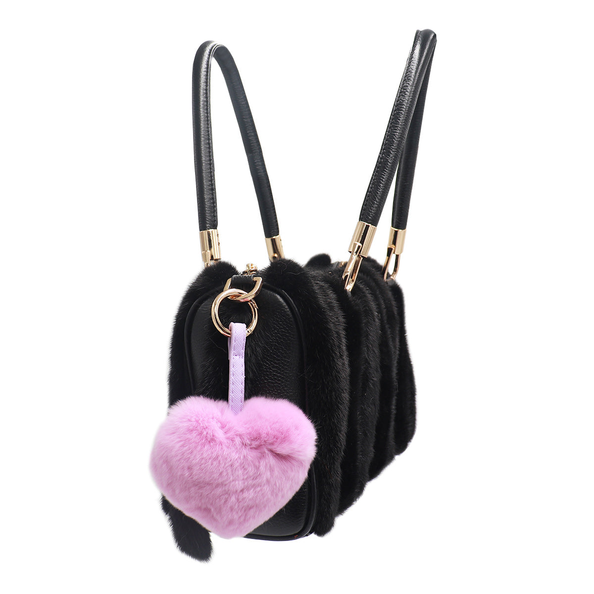 Rex Rabbit Heart Keychain With Pleather Strap