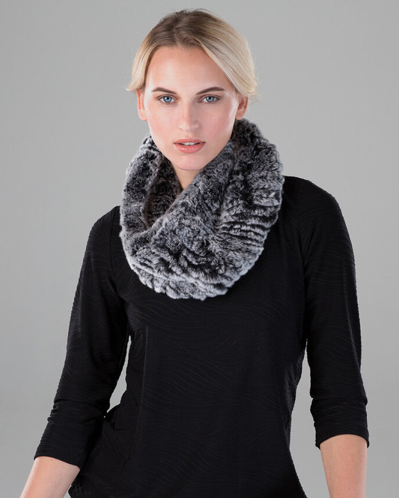Shop Rex Rabbit Textile Infinity Loop - Soft Fur Scarf – Surell Accessories