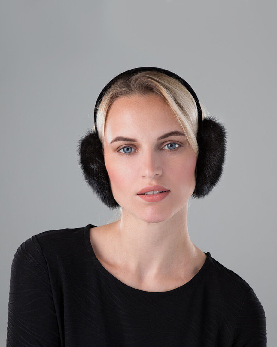 Mink Fur Earmuff with Velvet Band