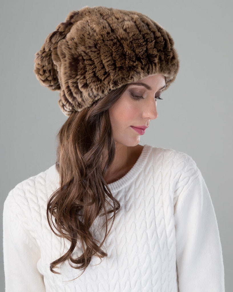 Golden Brown Slouch Hat on Model