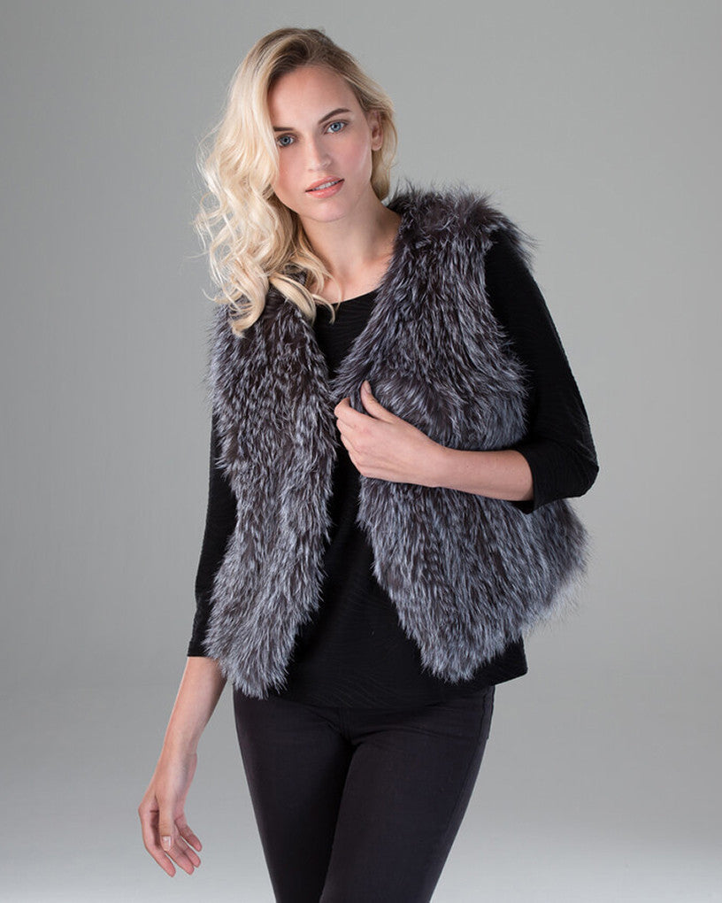 Fox Fur Knit Vest