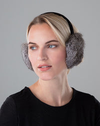 Rabbit Fur Earmuffs with Velvet Band