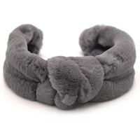 Rex Rabbit Fur Hairband with Knot