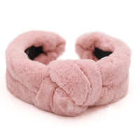 Rex Rabbit Fur Hairband with Knot