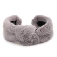 Faux Mink Fur Hairband with Knot