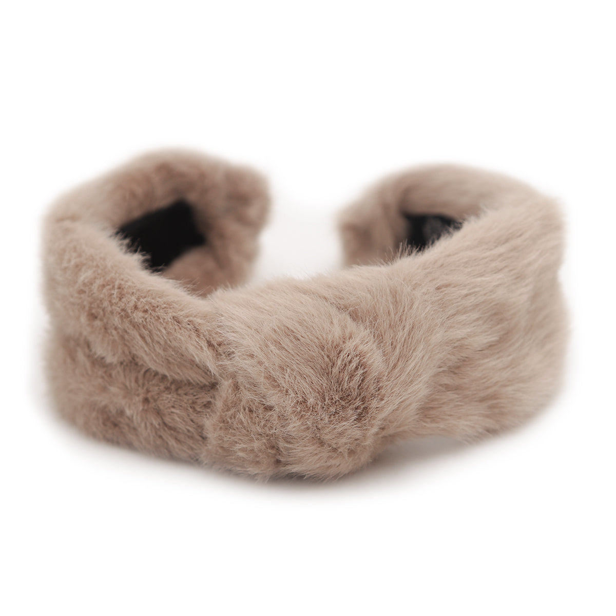 Faux Mink Fur Hairband with Knot