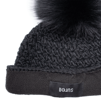 Handmade Star Knit Hat with Fox Pom
