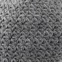 Handmade Star Knit Hat with Fox Pom