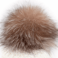 Handmade Star Knit Hat with Fox Pom