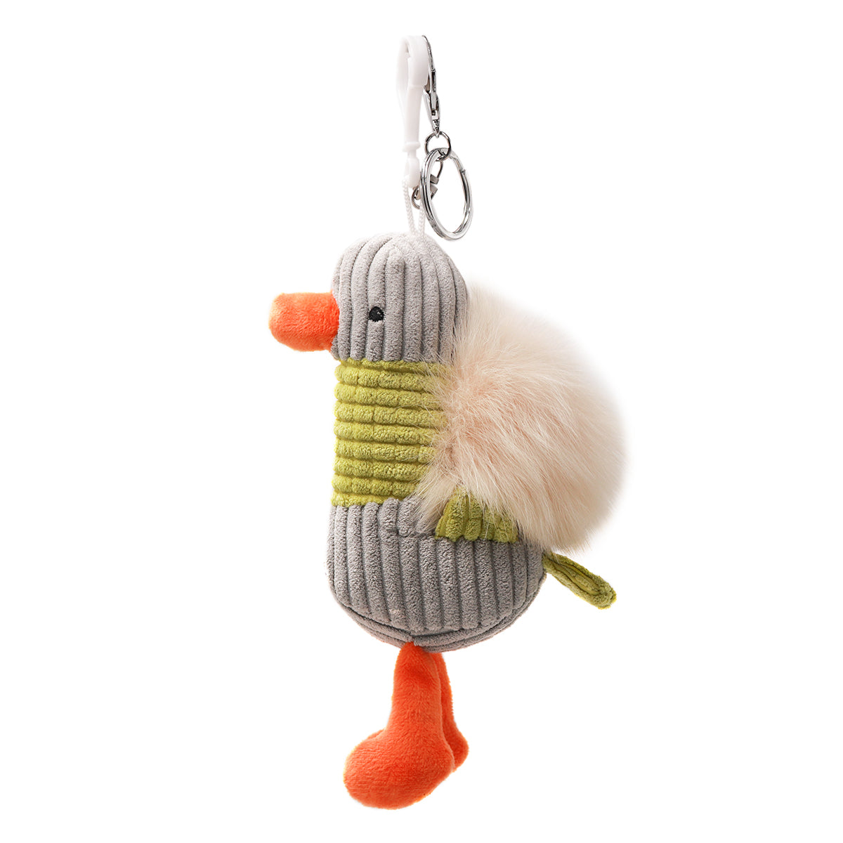 Fox Fur Duck-Shaped Keychain