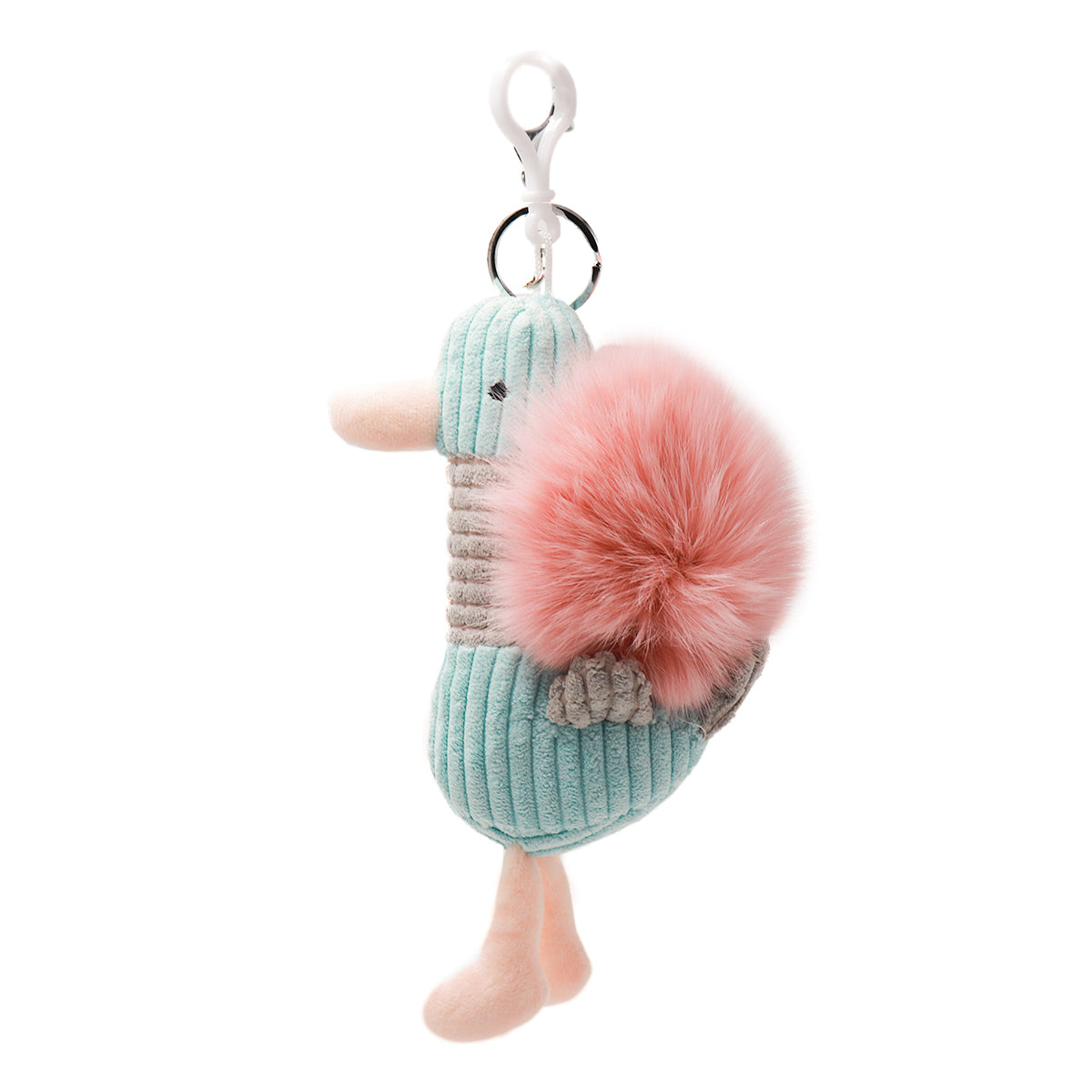 Fox Fur Duck-Shaped Keychain