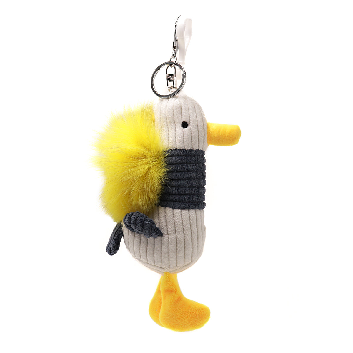 Fox Fur Duck-Shaped Keychain