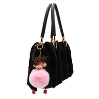 Rex Rabbit Fur Rudolph Keychain