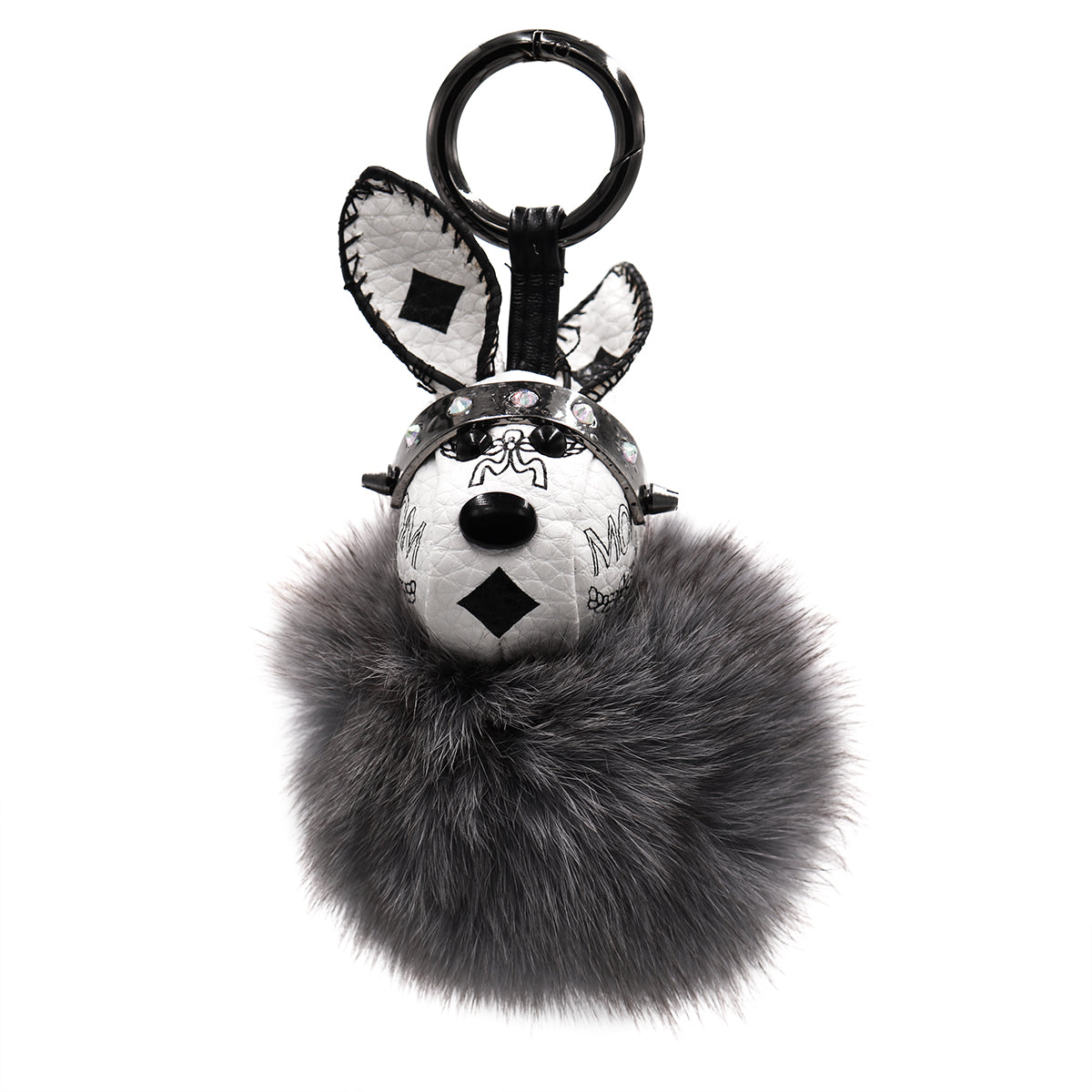 Fox Fur Bunny-Shaped Keychain